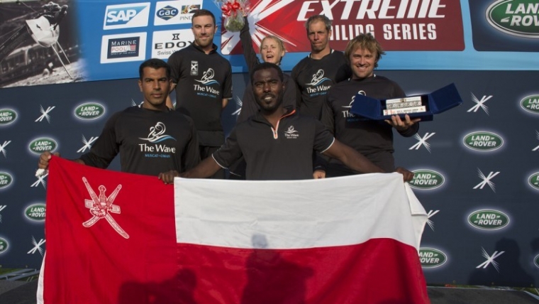 Leigh McMillan, Sarah Ayton, Pete Greenhalgh, Kinley Fowler and Nasser Al Mashari of Muscat, The Wave